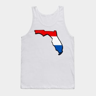 Red, White, and Blue Florida Outline Tank Top